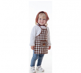 Ascen Chestnut Seller Kit or Costume for Girls: Apron and Scarf