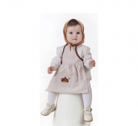 Nagore Chestnut Seller Kit or Costume for Baby: Apron and Scarf