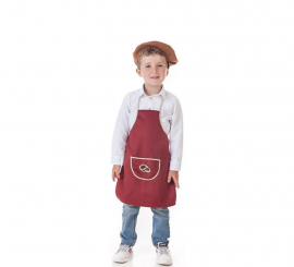 Kit or costume of a chestnut seller from Bordeaux, Jorge, for children: Apron and Beret