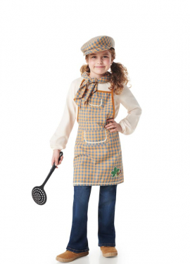 Chestnut Seller Costume Kit for Kids: Cap, Apron and Scarf
