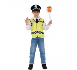 Police Costume Kit for Kids: Vest, Hat, and Shirt
