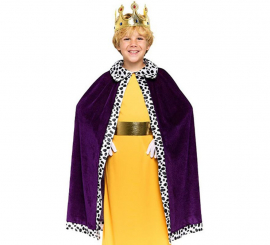 Kit Rey Mago morado Infantil: Capa y Corona