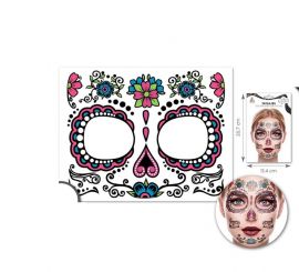 Kit tatuaggio facciale Catrina rosa