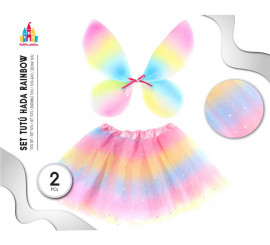 Kit Tutu Hada Rainbow