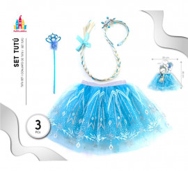 Kit Tutu Trenza Varita Escarcha