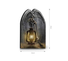 Tombstone Old lamp and bones 32x51 cm