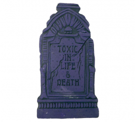 '''Toxic in Live'' Cemetery Headstone 43x22 cm'