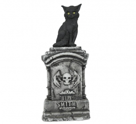 Tombstone with Cat with Light and Sound, 90x40 cm