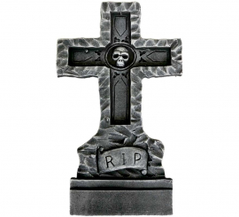 Cemetery Tombstone Cross and RIP 38x3x61 cm