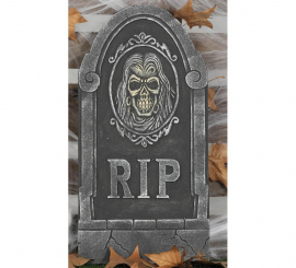 Rip Tombstone with Skull 33X65 Cm