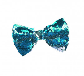 12 cm turquoise and silver bling bling bow