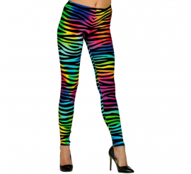 Multicolor Neon Leopard Print Leggings from the 80s