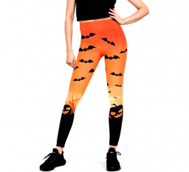 Orange Pumpkin Leggings for Women