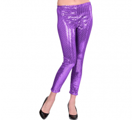 Violet leggings with sequins for women