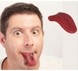 Língua falsa de látex de 6 cm