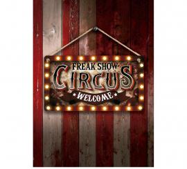 '''Circus'' wooden sign 35x20 cm'