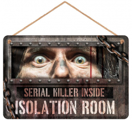 Isolation Room Sign 30x20 cm Wood