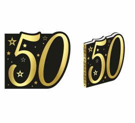 Gold and Black Book 50 Years Birthdays and Anniversaries of 26 Pages