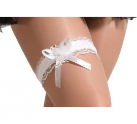 White lace garter