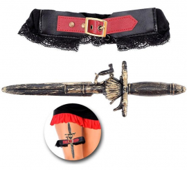 Garter Belt with Toy Dagger