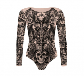 Tattoo Effect Maillot for Women