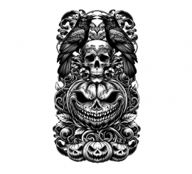Killer Pumpkin Tattoo Sleeve