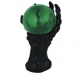 Hand with Crystal Ball with Light 14.5x8 cm