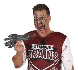 Zombiehand aus schwarzem Latex, 30 cm