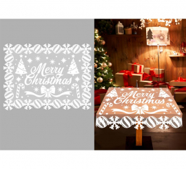 Merry Christmas Square Tablecloth 100x75 cm