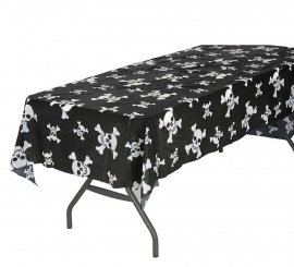 Nappe Noire avec Crânes 137X274 cm