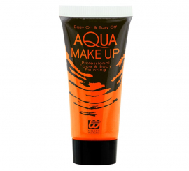 Maquillaje al Agua Naranja Neón en Tubo 30 ml