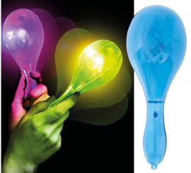Maraca con Luz de 15 cm en colores surtidos