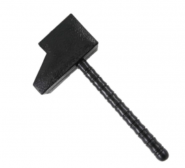 Large black metallic toy hammer