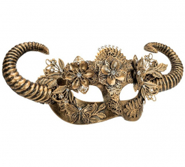 Máscara de Diablo Teatral oro