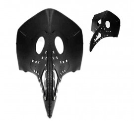 Plague Doctor Mask White Polka Dots