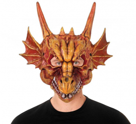 Brown Horned Dragon Mask