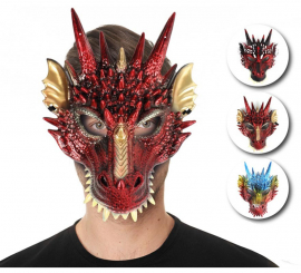 Plastic Dragon Mask in Assorted Colors