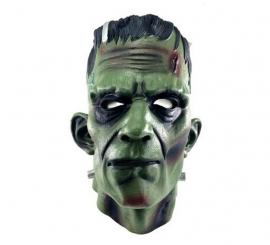 Dark green latex Frankenstein mask