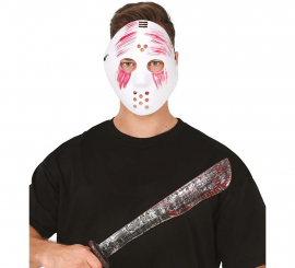 Bluthockey-Maske mit Machete