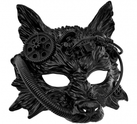 Máscara de Lobo Steampunk negro