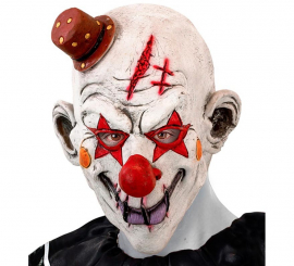 Máscara de Payaso Asesino con Mini Sombrero