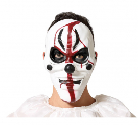 Scary Black and White Clown Mask