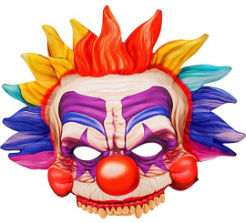 Máscara de Payaso Colorido sin Barbilla