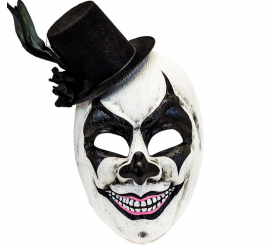 Máscara de palhaço com chapéu Commedia dell'Arte