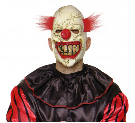 Crazy Clown Mask with red hair