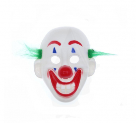 Maschera da clown dai capelli verdi