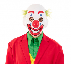 Lächelnder Clown Maske aus Plastik