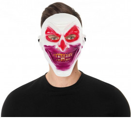 Gruselige Clown-Maske aus Kunststoff