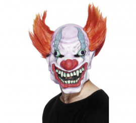 Maschera da clown spaventoso con i capelli