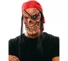 Máscara de Pirata Zombie con Pañuelo